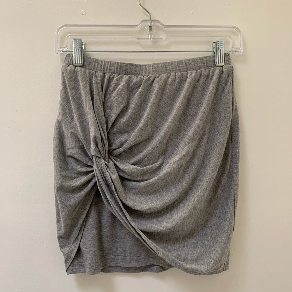 Heather Grey Twist Knot Skirt